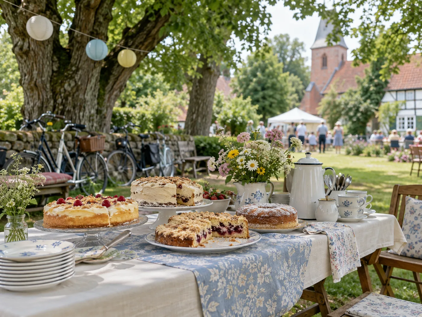 Beispielfoto: Kaffeetafel beim Dorffest